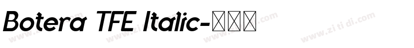Botera TFE Italic字体转换